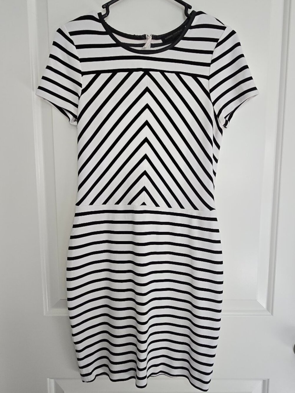 Banana Republic Mixed Strip Ponte Sheath Dress